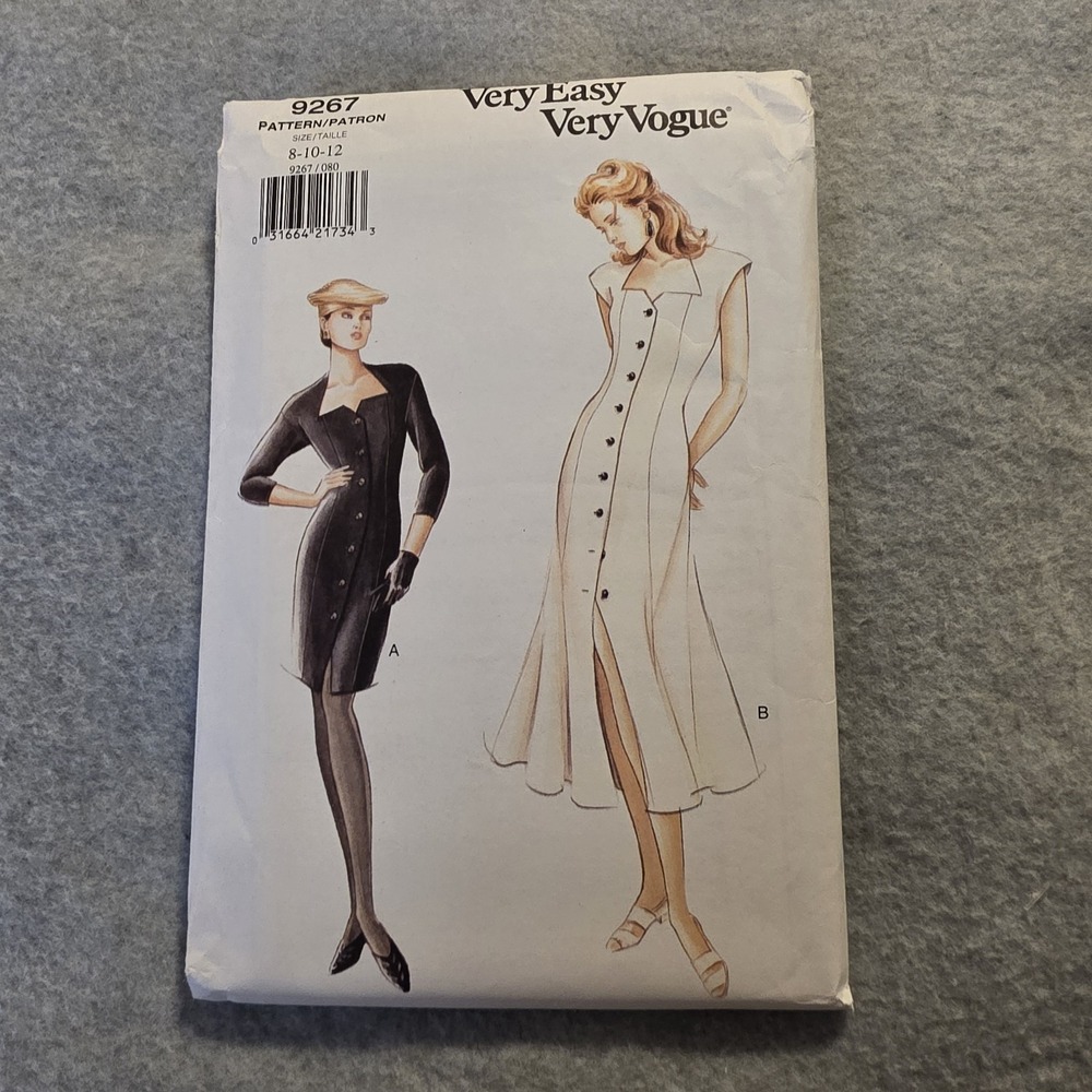 Vogue Very Easy Very Vogue Misses Dress Sewing Pattern 9267 Sz 8-12